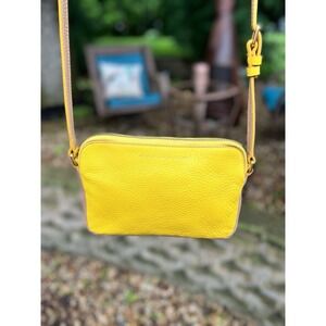 Marc By Marc Jacobs Yellow‎ & Tan Sophisticato Dani Leather Crossbody Bag Purse